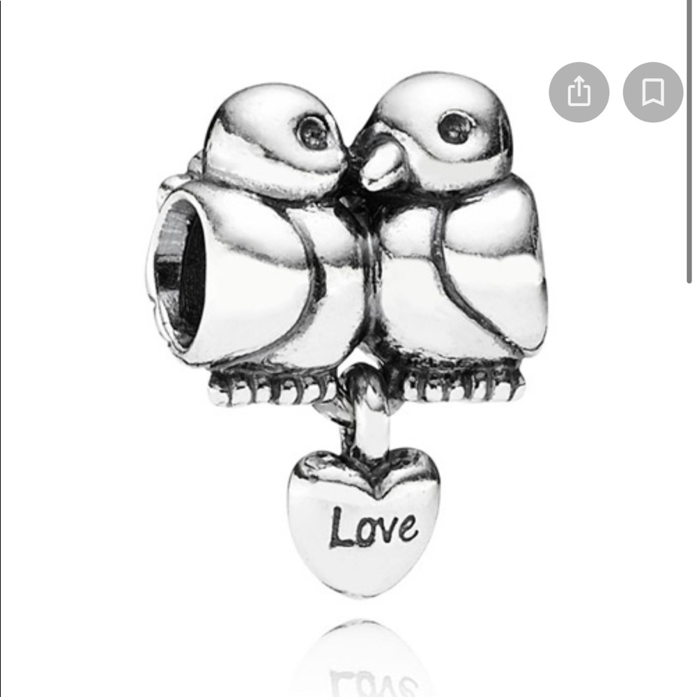 Pandora love birds charm (authentic) also a retired piece